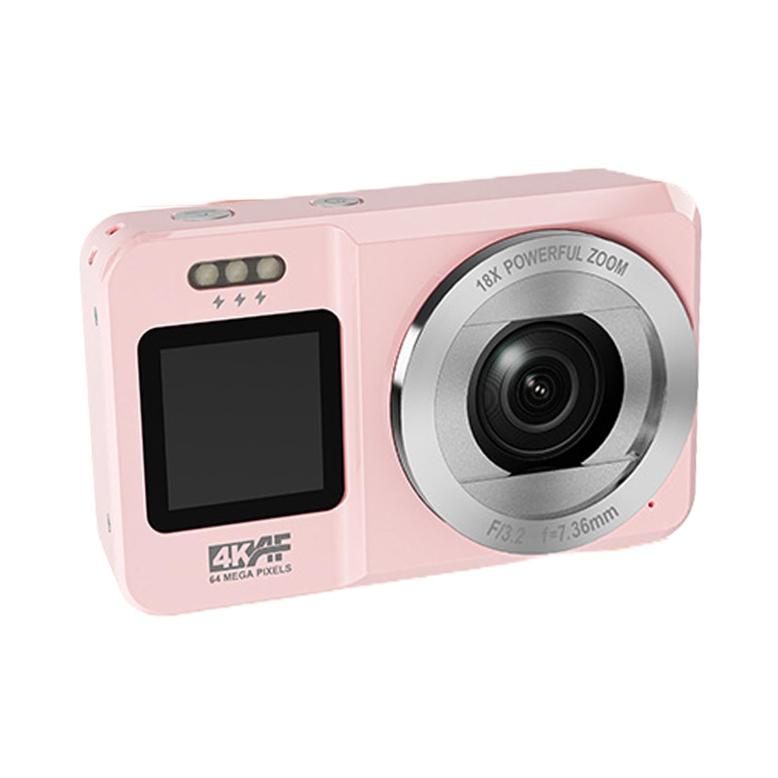 64MP 4K Fotocamera Digitale 18X Ottica Zoom Viaggio Doppio Display Selfie Per Principianti ABS Per Adolescenti