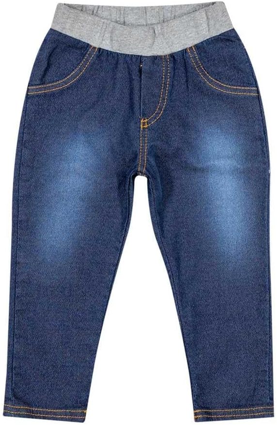 Calça Infantil Menina Jeans Em Molecotton Colorittá-14