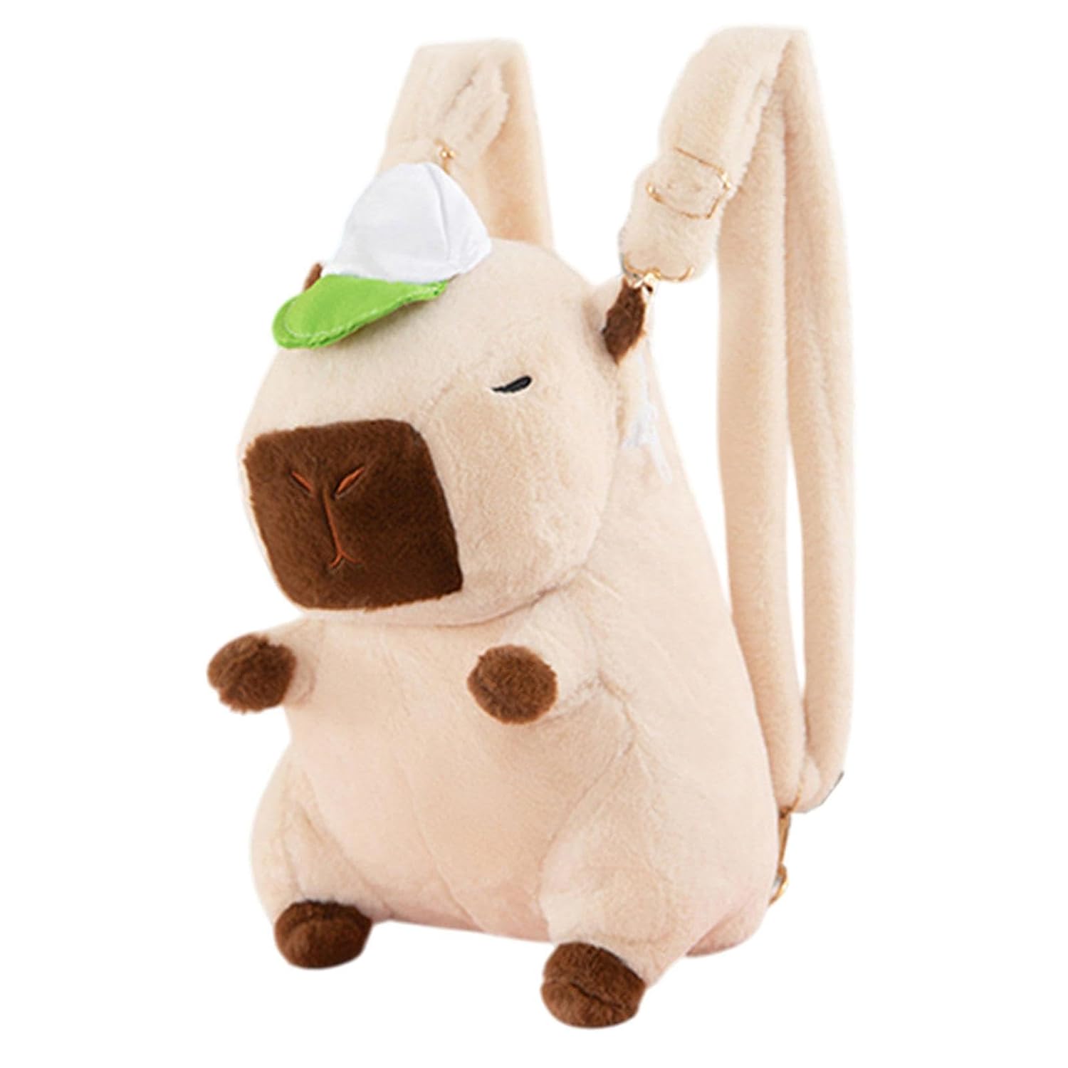 Merishopp Capybara Backpack Funny Stuffed Animal Backpack for Street Women Backpacking Beige Baseball Cap|Clothing, Shoes & Accessories | Womens Handbags & Bags|1 Capybara Backpack