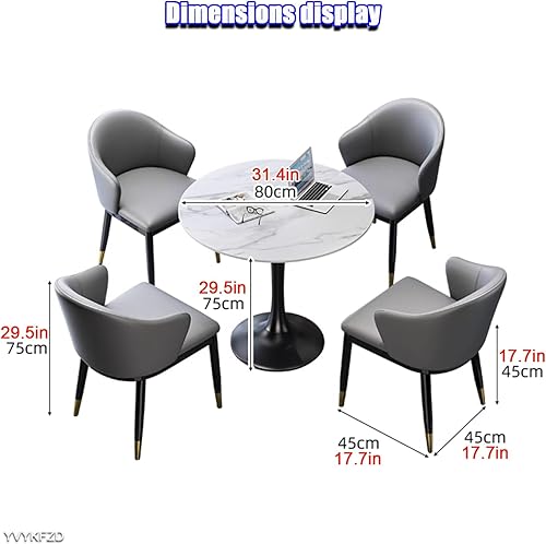 Miniatura 2 de YVYKFZD Round Dining Table Set, Office Reception Room Club Table and Chairs Combination, Small Conference Table, Simple Negotiation Table Conference