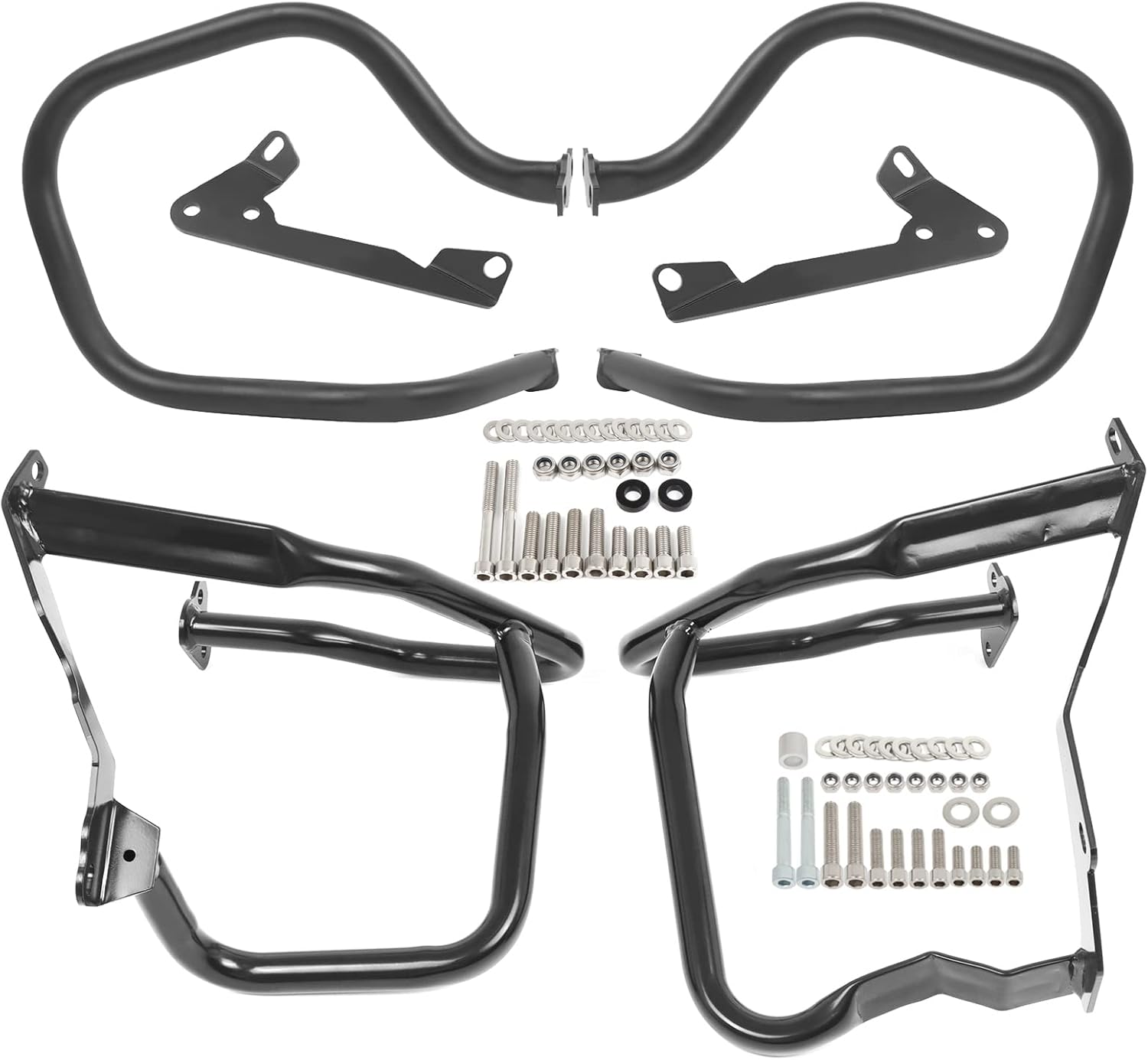 Worldmotop Engine Guard Crash Bar Protector Replacement for BMW R1200RT R1200 RT 2014 2015 2016 2017 2018 Saddlebags Guard(Black, Rear)