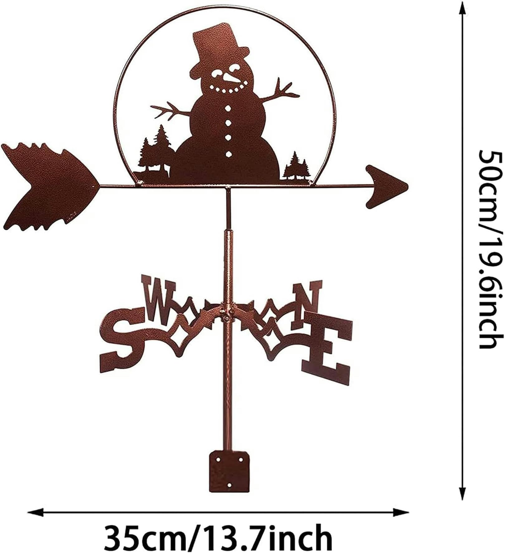 Wiatrowskaz Metalowa wiatrowskaz Vintage Black Weathervane Wskaźnik kierunku wiatru Narzędzie pomiarowe wiatrowskazu do dekoracji wybiegu na dachu ogrodu na zewnątrz