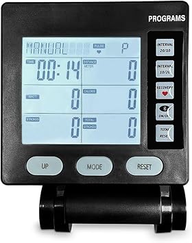 Rowing Machine Display Can Be Connected to The App Fitness Equipment Meter, Odometer Automatic Replacement Parts Speedometer Counter for Home Fitness Riding Bike Devicewith Backlight
