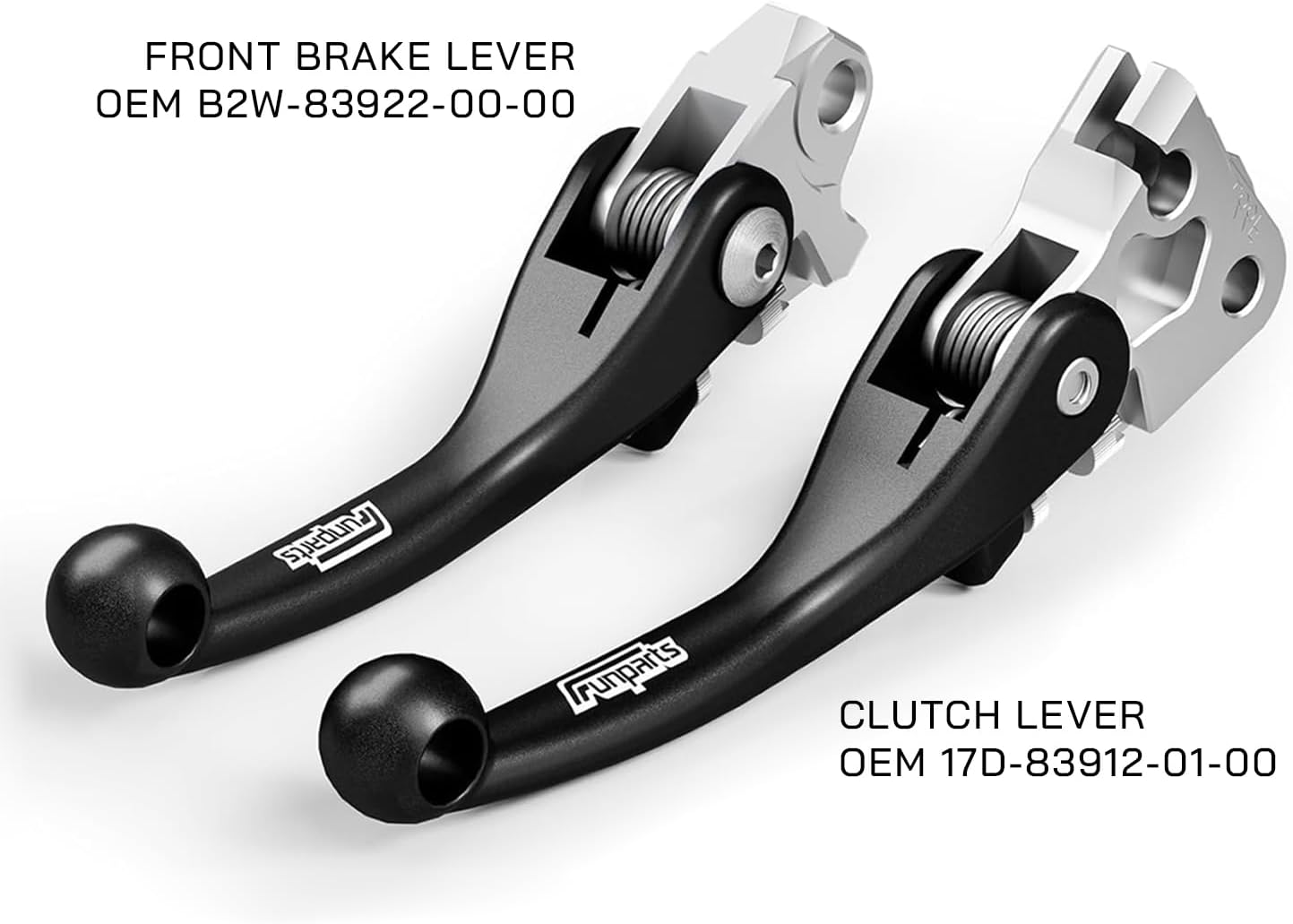 GYTR Factory Foldable Clutch & Front Brake Lever Set for Yamaha YZ125/YZ250/YZ250F/YZ450F | Replaces OEM Part 17D-83912-01-00 and B2W-83922-00-00