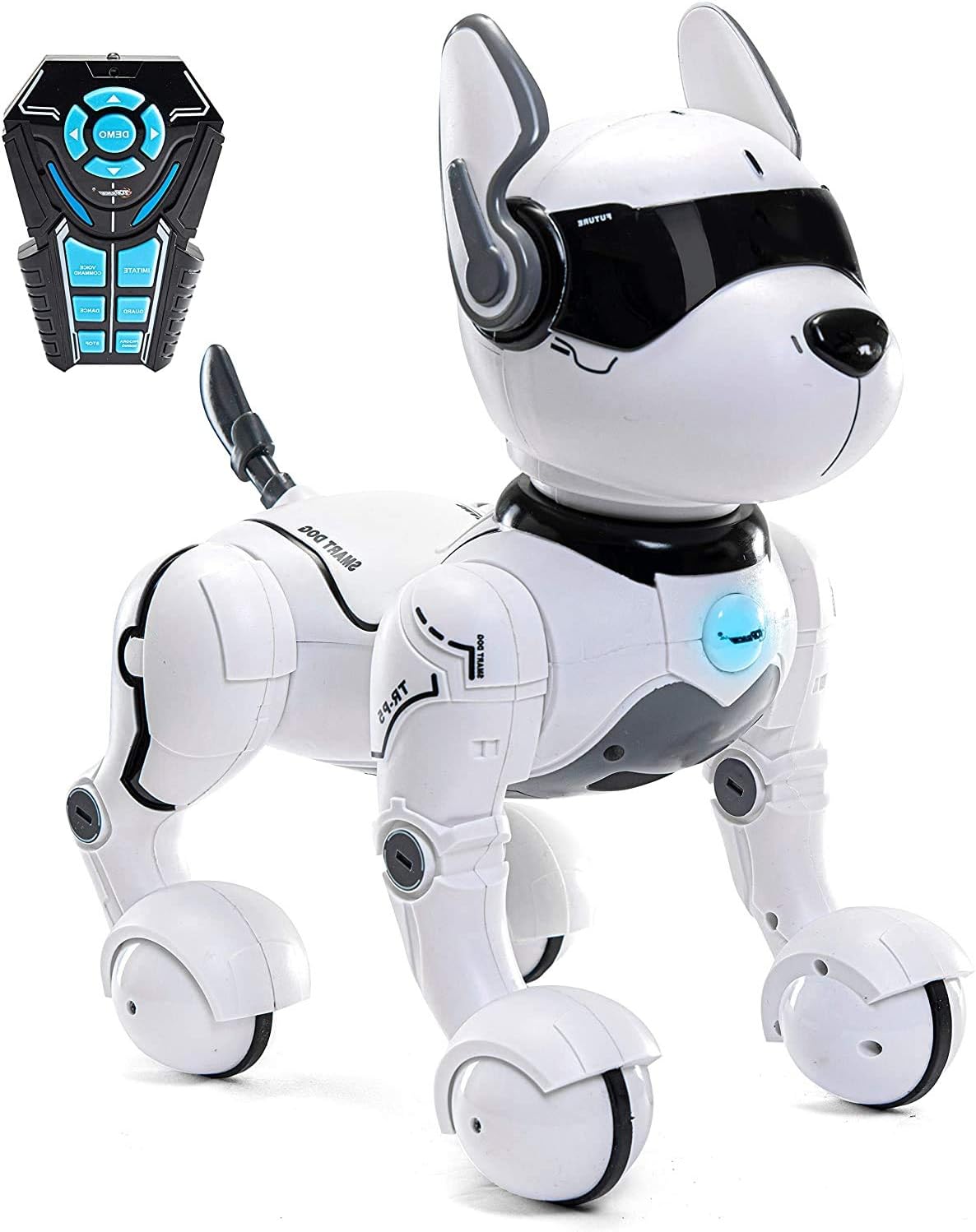 Top Race Rechargeable Robot Dog- Interactive Smart Robo Dog for Kids Ages 5-7 - Programmable with Remote Control