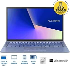 Notebook ASUS ZenBook UX431FA-AN202T - CORE I5 / 8 GB / 256 GB/Windows 10 Home/Azul claro metálico