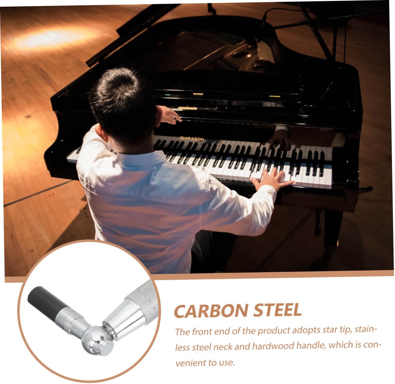 Professional Piano Tuning Tool Kit Wrench Hammer and Mute Kit Essential Music Instrument Accessory for DIY Piano Repair and Maintenance