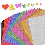 Taille Standard: Le papier scintillant est au format standard A4, 29.7 x 21 cm / 11.7 x 8.3 pouces, facile à couper et à utiliser, répondant à la plupart des besoins créatifs, simple à ranger et transporter