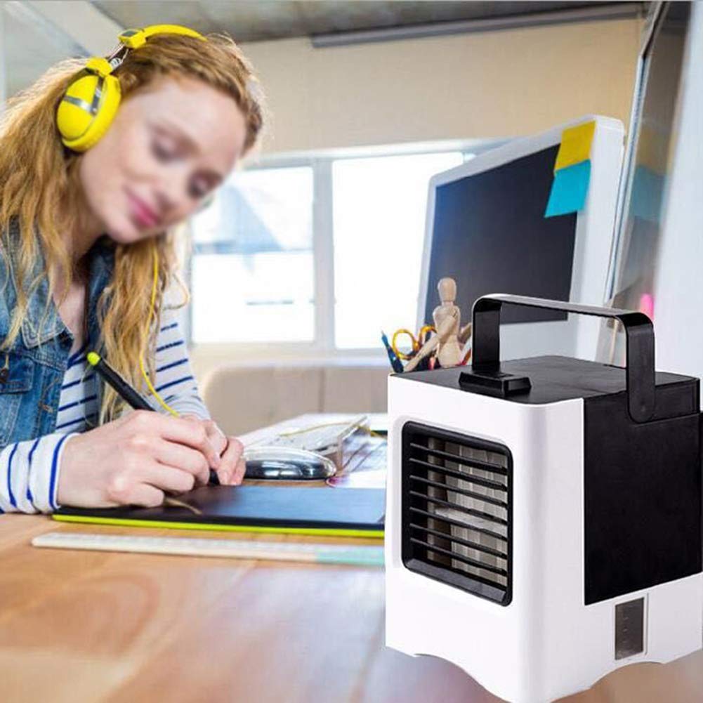 Osobista chłodnica powietrza Przenośny mini klimatyzator USB 3 w 1 Chłodnice wyparne Nawilżacz Oczyszczacz 3 prędkości Wentylator chłodzący na biurko do biura w domu, w akademiku, w podróży