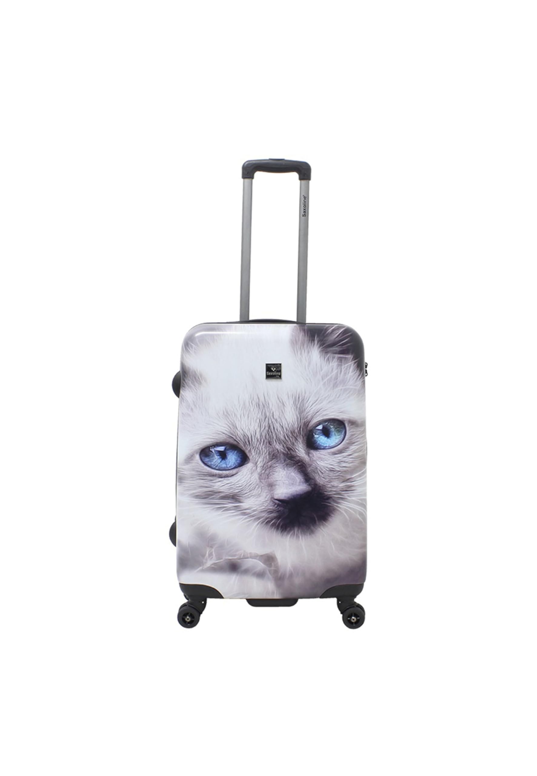 Saxoline Reisekoffer/Koffer/Trolley - 67 cm (M) - White Cat Print