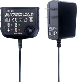 LCS1620 Charger Replacement for Black & Decker 20V Lithium Battery Charger Compatible with Black & Decker 20V MAX Battery LBXR20 LBXR2020 LBXR2520 LB2X4020