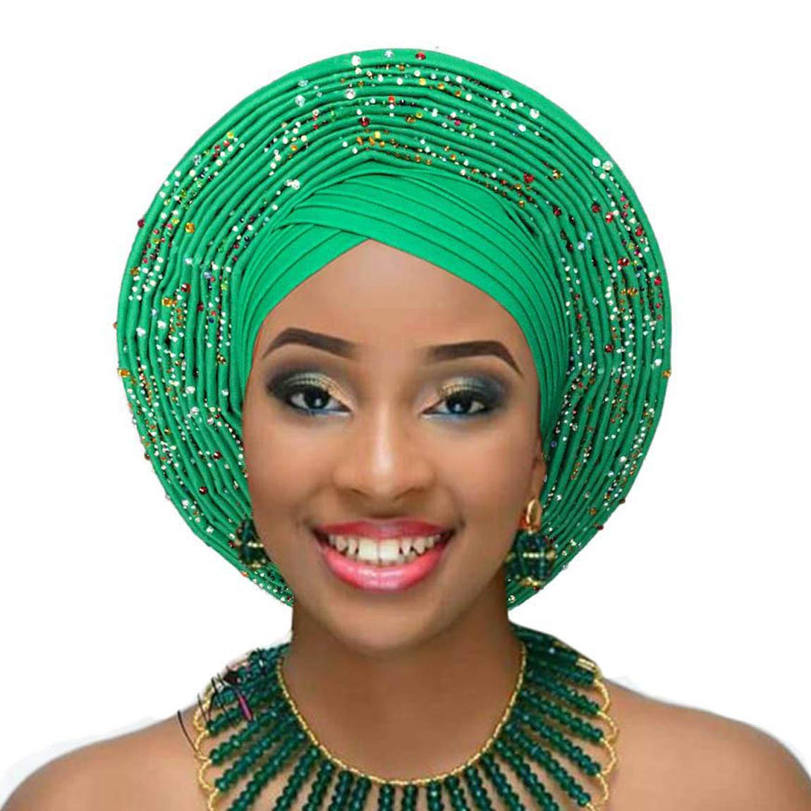 Ofidy African Auto Gele Turban Cap 