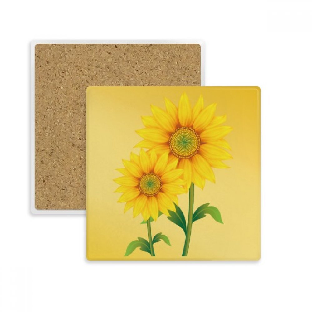 Dessous de verre jaune tournesol pierre absorbante porte-tasse multicolore