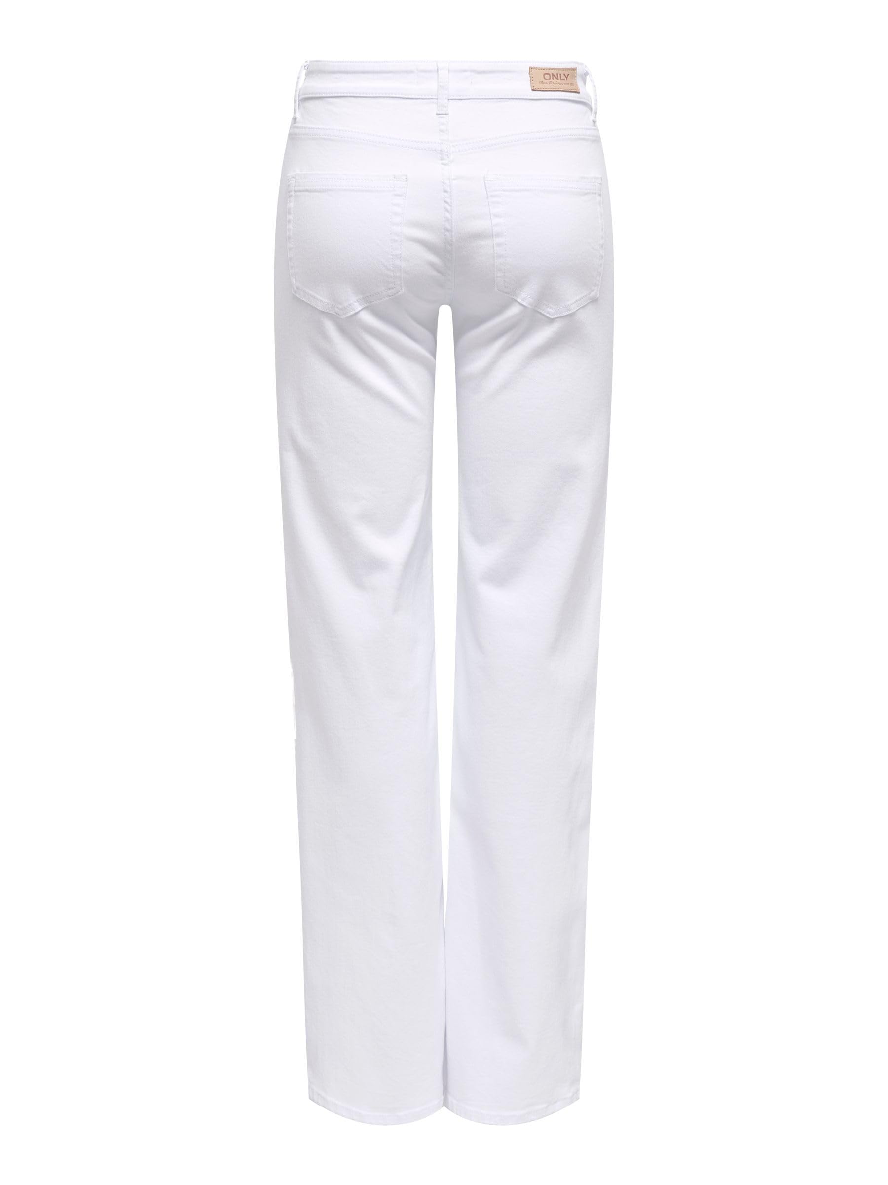 ONLY Jean Coupe Droite ONLBLUSH Taille Moyenne Straight Fit Jeans
