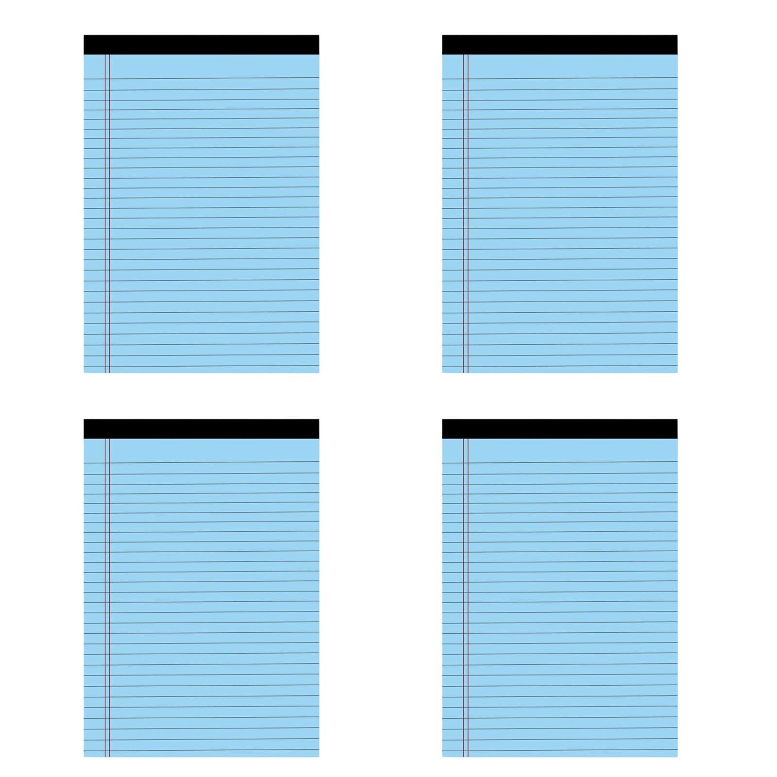 4pieces Colorful Notepads with Tearable Pages Lined Writing Notepads 50 Sheet Per Pad for Study Work Office School