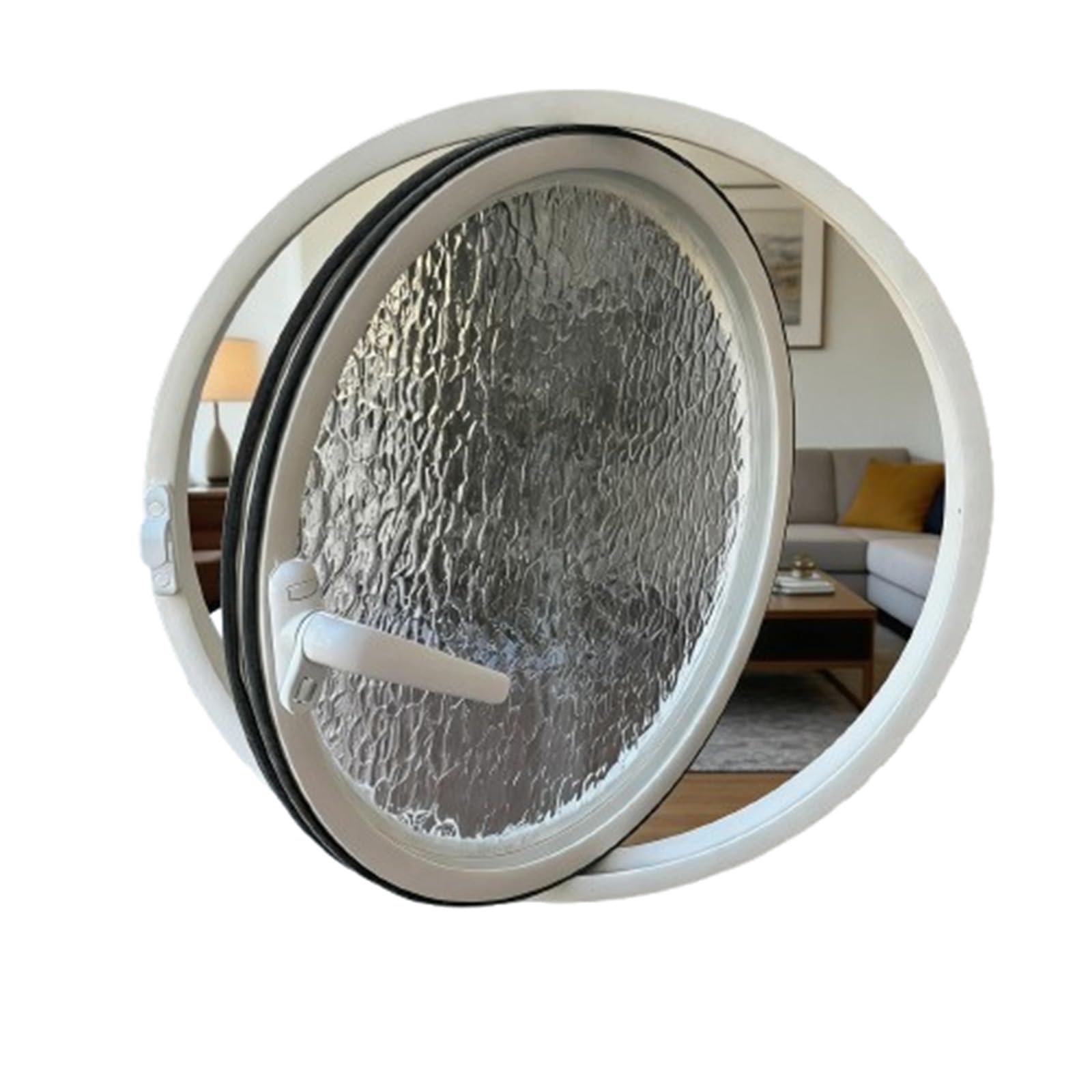Ventana redonda tipo ojo de buey para iluminar cobertizos y casitas de madera decorativas