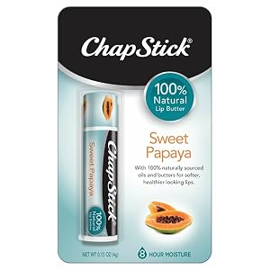 ChapStick Papaya 100 Natural Lip Butter Tube Lip Balm - 0 15 Oz Non-Tinted Sweet Papaya