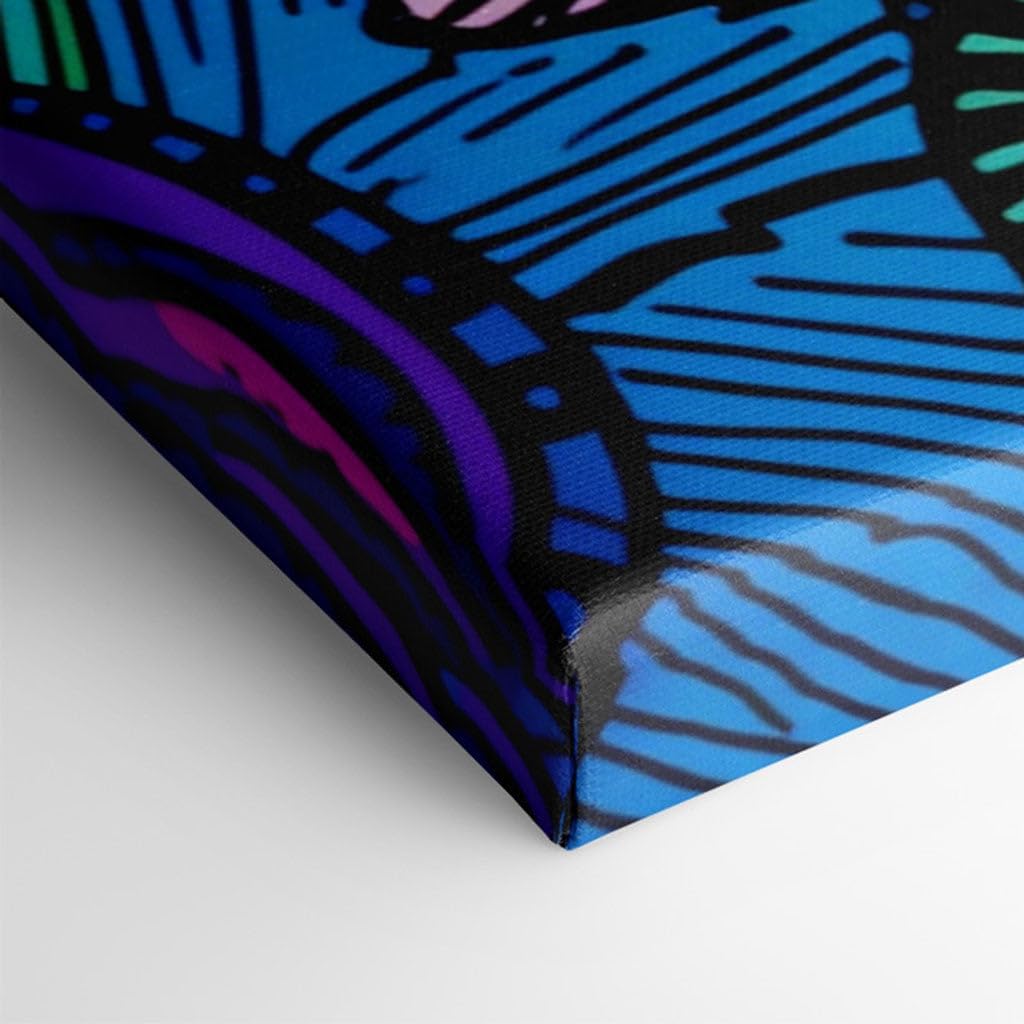 Canvas for Living room. Vibrant Symmetry � Unveiling the Dynamic Radiance of Colorful Circularity, 27 x 18 inch Canvas Wall Art - Contemporary Masterpieces - Modern Home Decor - 69x46 cm (27x18 inch)