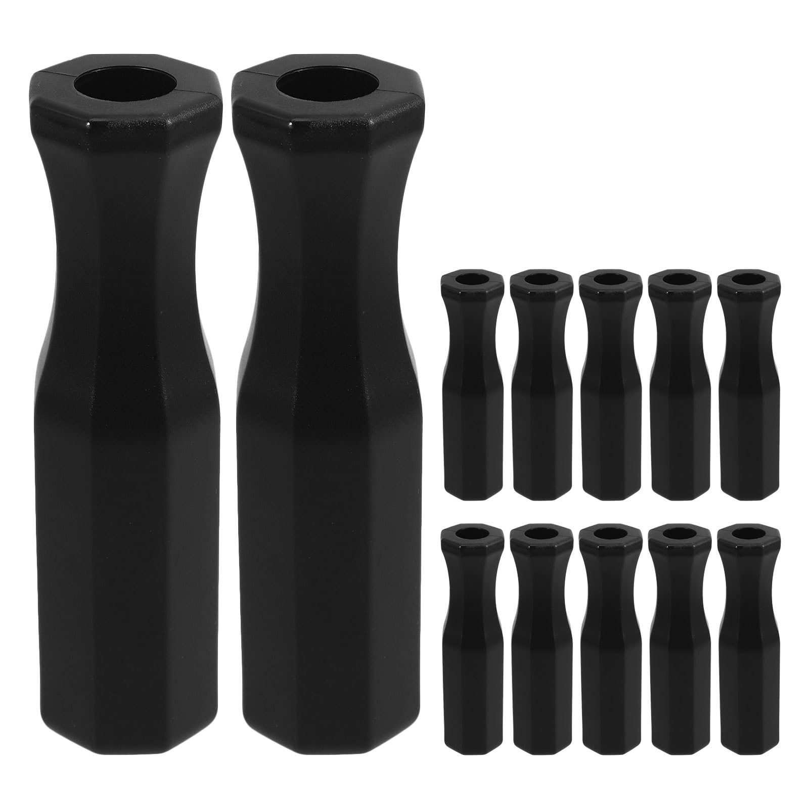 Toddmomy 12 Piezas de empuñaduras de futbolín: empuñaduras Negras para futbolín - Empuñaduras de plástico de Repuesto para futbolines - Accesorios para Salas de Juegos