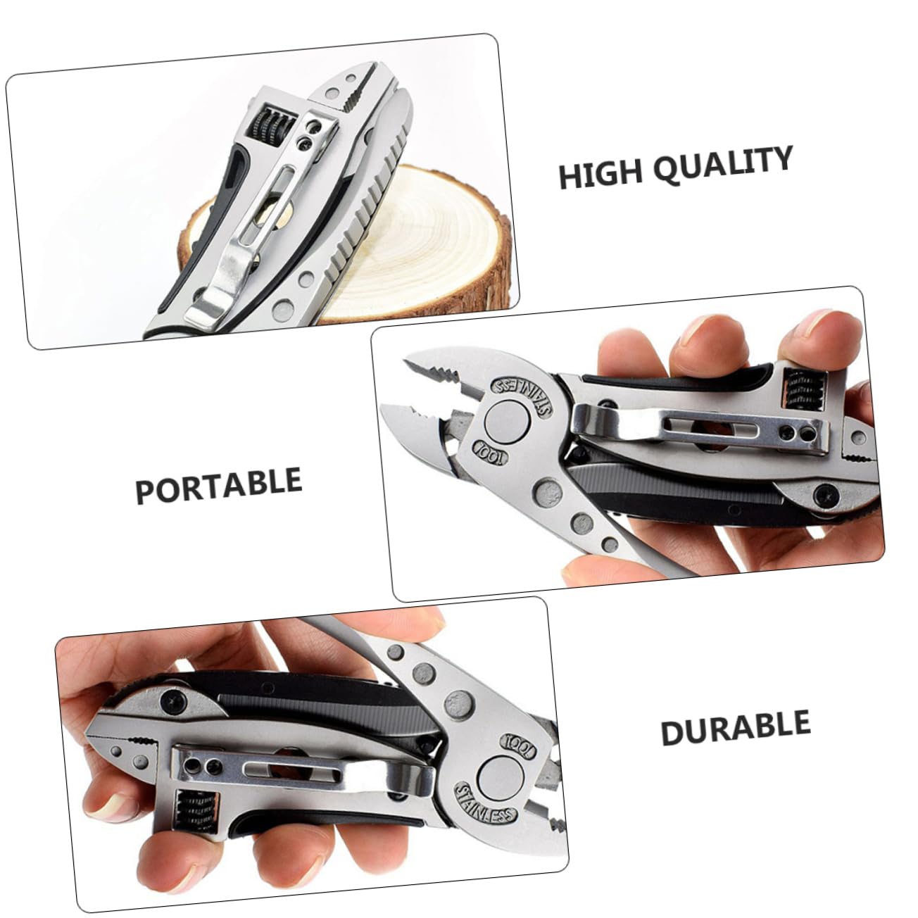 UPKOCH Pince Multifonction Outil Multi-Usages en Acier Inoxydable Portable 2 Pièces Compact et Résistant pour Pêche et Chasse pour Activités de Plein Air