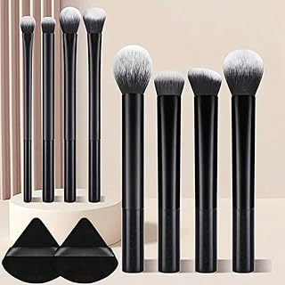 Juego de brochas de maquillaje de aluminio pr...