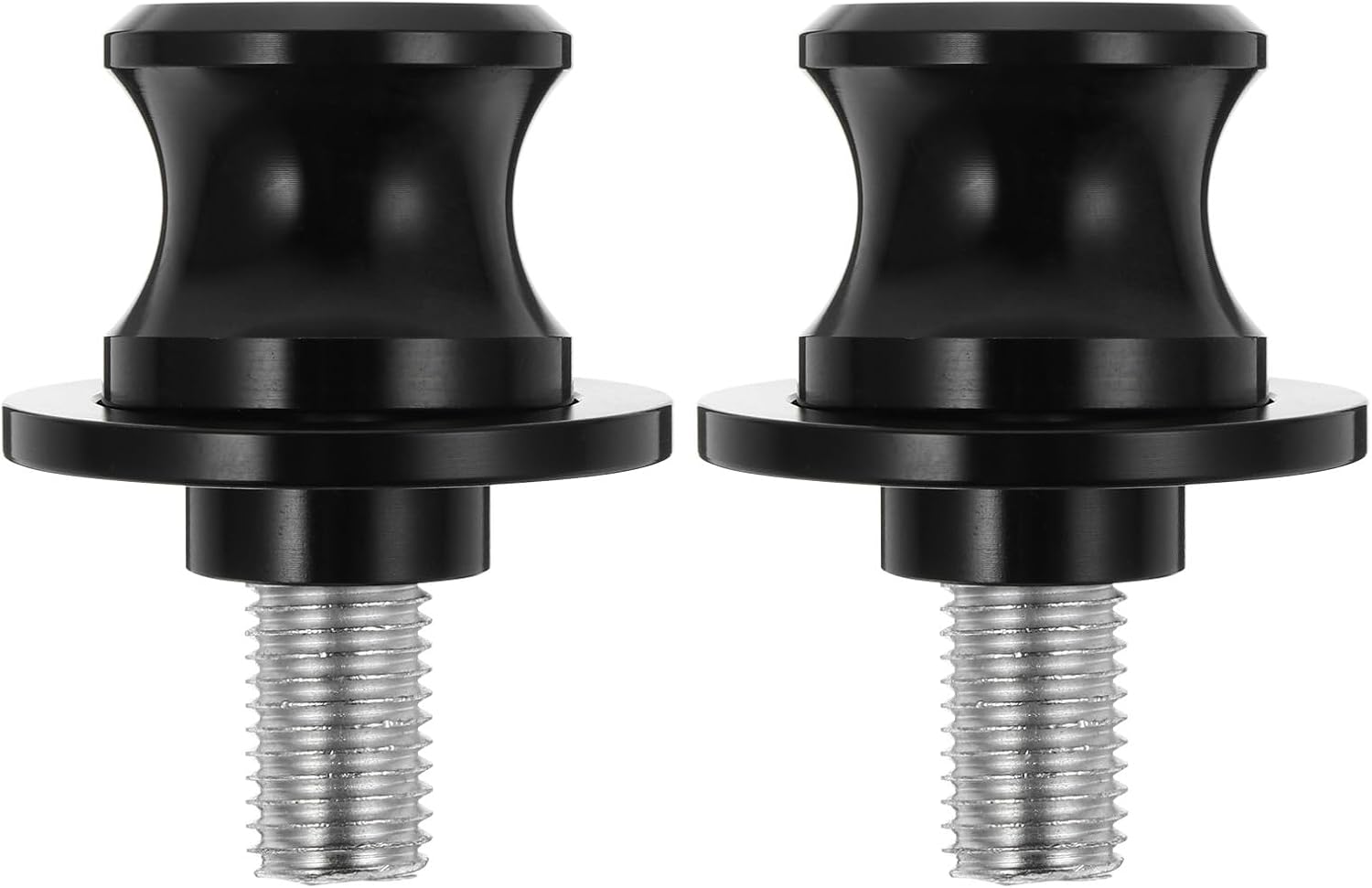 Motorcycle Swingarm Spools Frame Mounted Screws, 1 Pair Black Rear Stand Slider Fixing Screws Compatible with Motorcycle Lift and Swing Arm Spool Installation