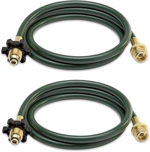 Mr. Heater Buddy Series Ensamblaje de manguera, 10 pies, modelo núm. F273704, Negro, Paquete de 2