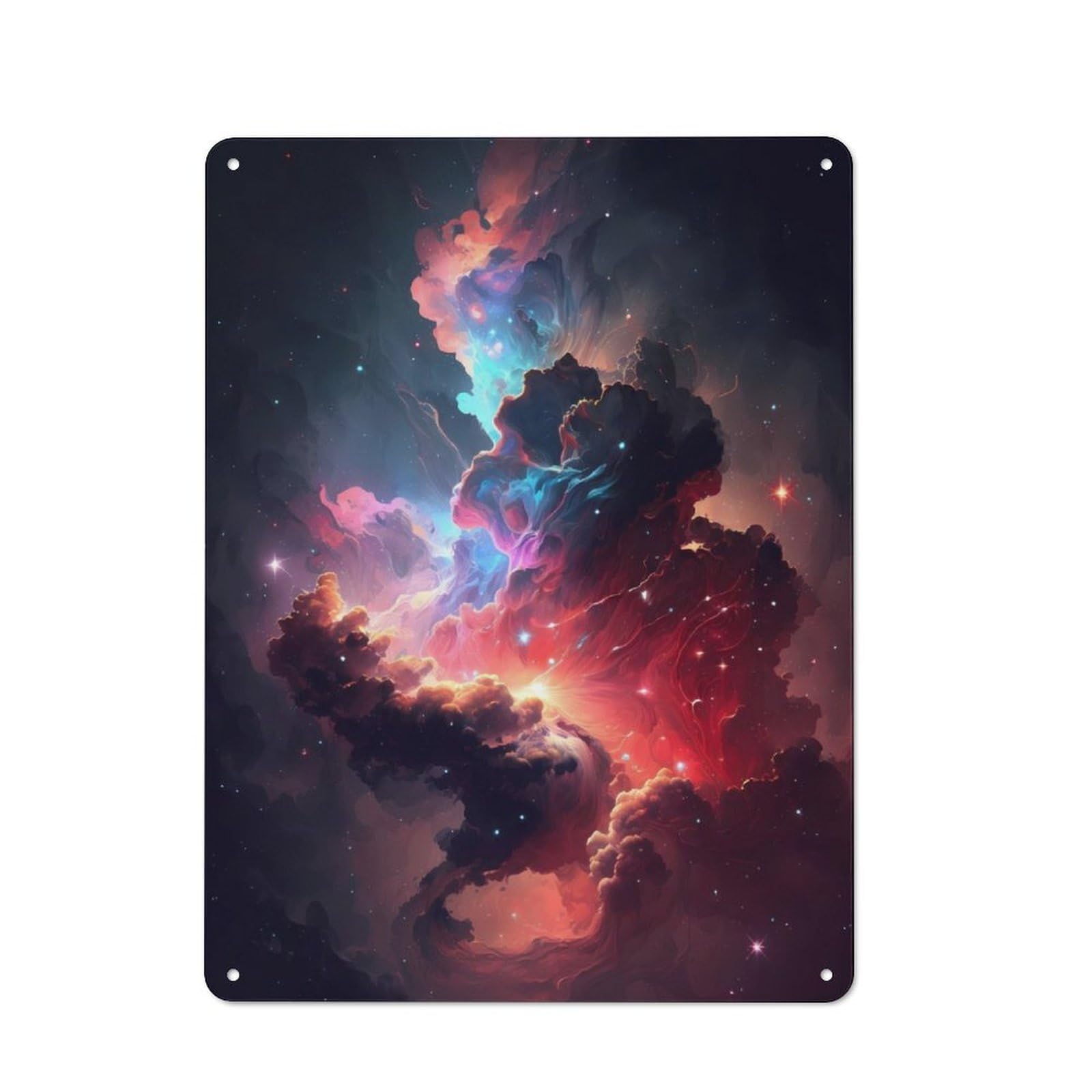 Junmoney Colourful Cosmic Nebula Vintage Tin Sign 40X30cm With For Dining Room Or Kitchen, For Vintage Wall Decor Fans, For Metal Sign Collectors