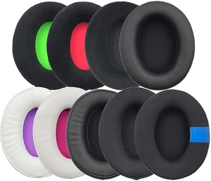 For Hyper X Gaming Headset Replacement Ear Pads, Soft Breathable Protein Leather Ear Cushions, Noise Isolating Headphone Covers for Extended Use, Black(H)