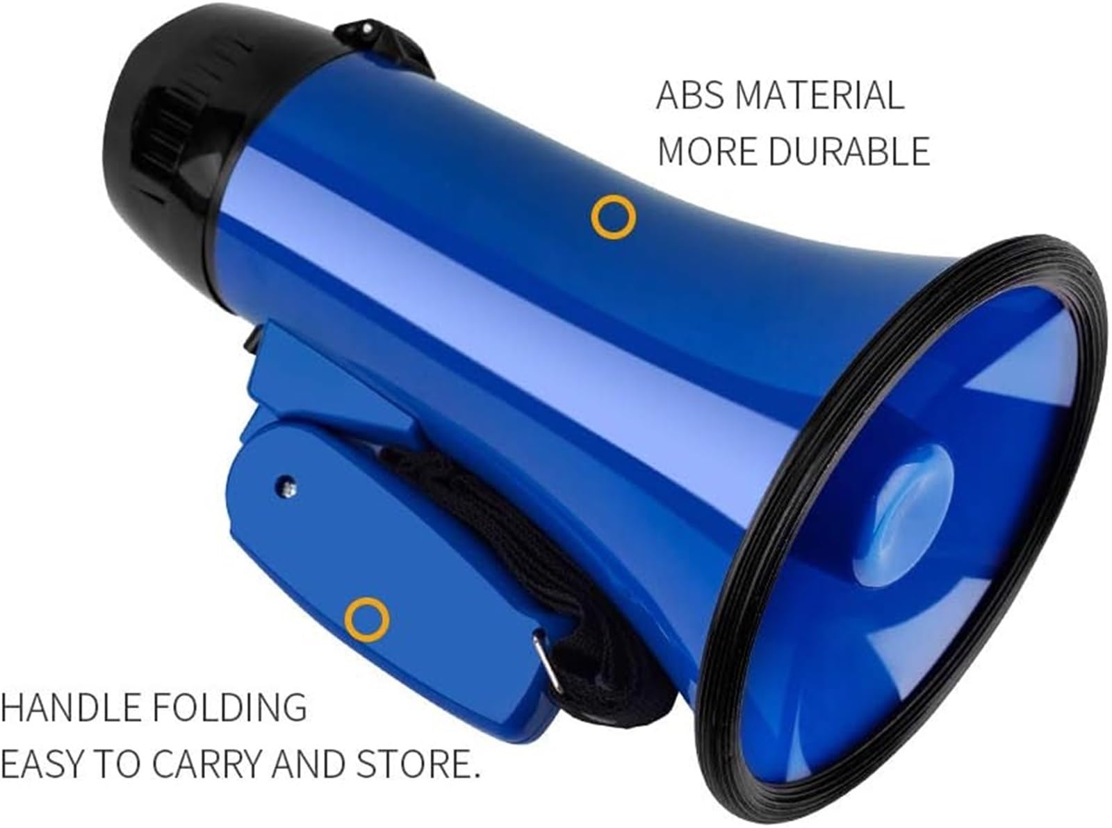 Megafono, Altoparlante Portatile da 25 W con Cinghia e Impugnatura, Riproduzione di Dischi, Altoparlanti for Guida turistica, Volume Regolabile