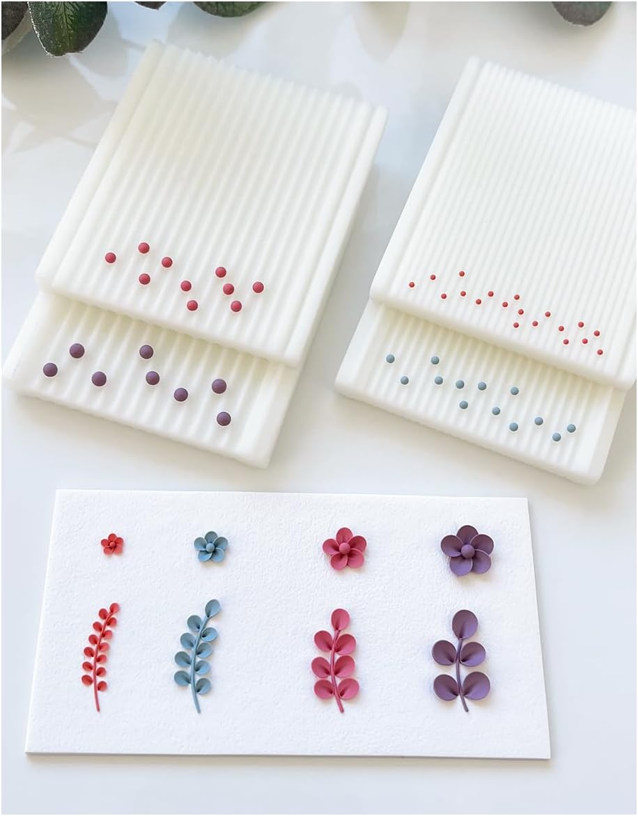 Keoker 4 Sizes Polymer Clay Bead Roller, Polymer Clay Bead Maker, Bead Molds for Clay, Polymer Clay Tool