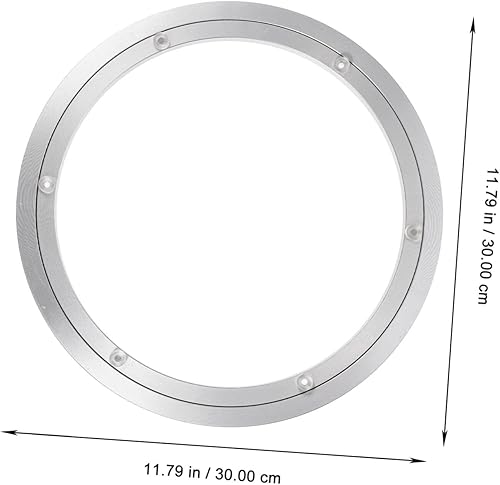 Miniatura 8 de GANAZONO Mesa giratoria Mesa de comedor Accesorios de escritorio Tocadiscos redondos Giratorios Rodamiento giratorio redondo para rotar Estante de
