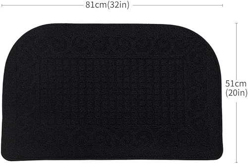 Vista 107 de Tapetes de cocina antifatiga hechos de 100 % polipropileno, semirredondos, antideslizantes, lavables a máquina, 2 piezas