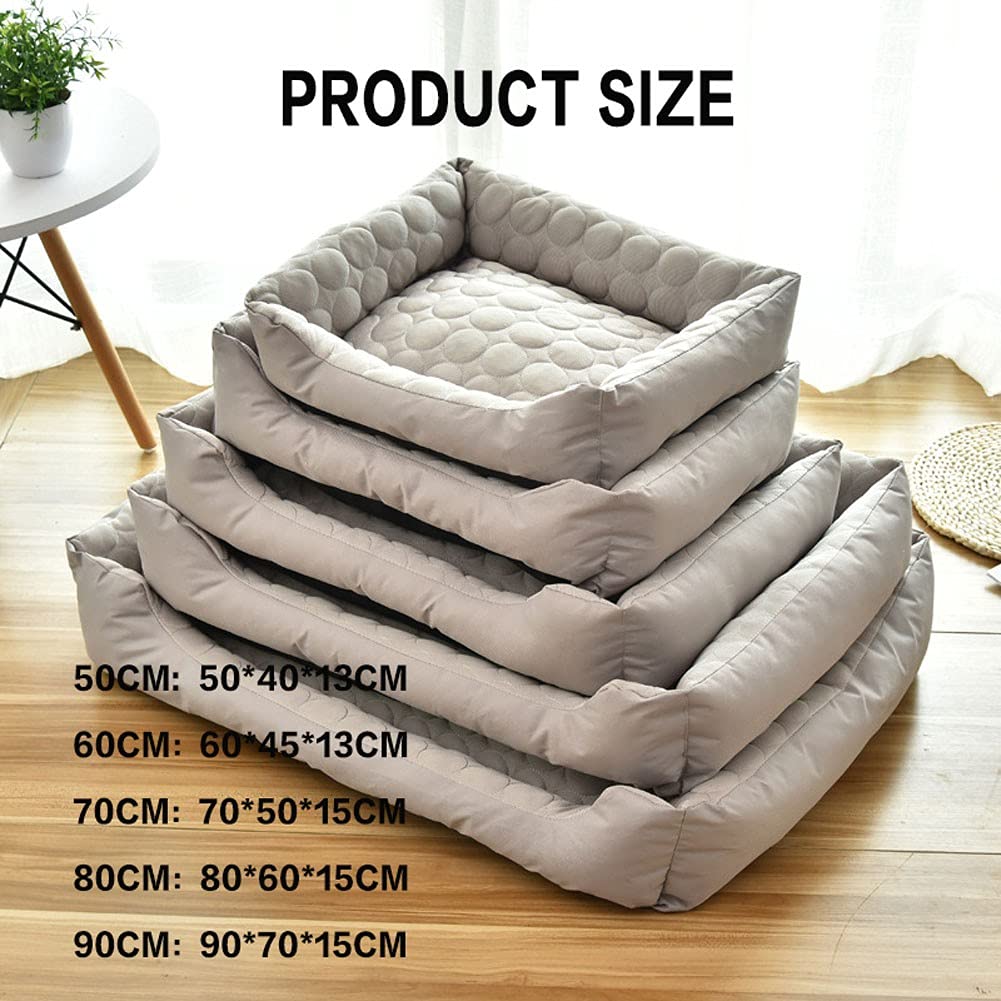 Rinfrescante Cuccia Cane - Rinfrescante Cuccia Gatto - Cuccia Per Cane Da Interno - Tappetino Refrigerante Per Cani - Lettino Rinfrescante Per Cani Atossico In Estate(Size:90cm,Color:Marrone)