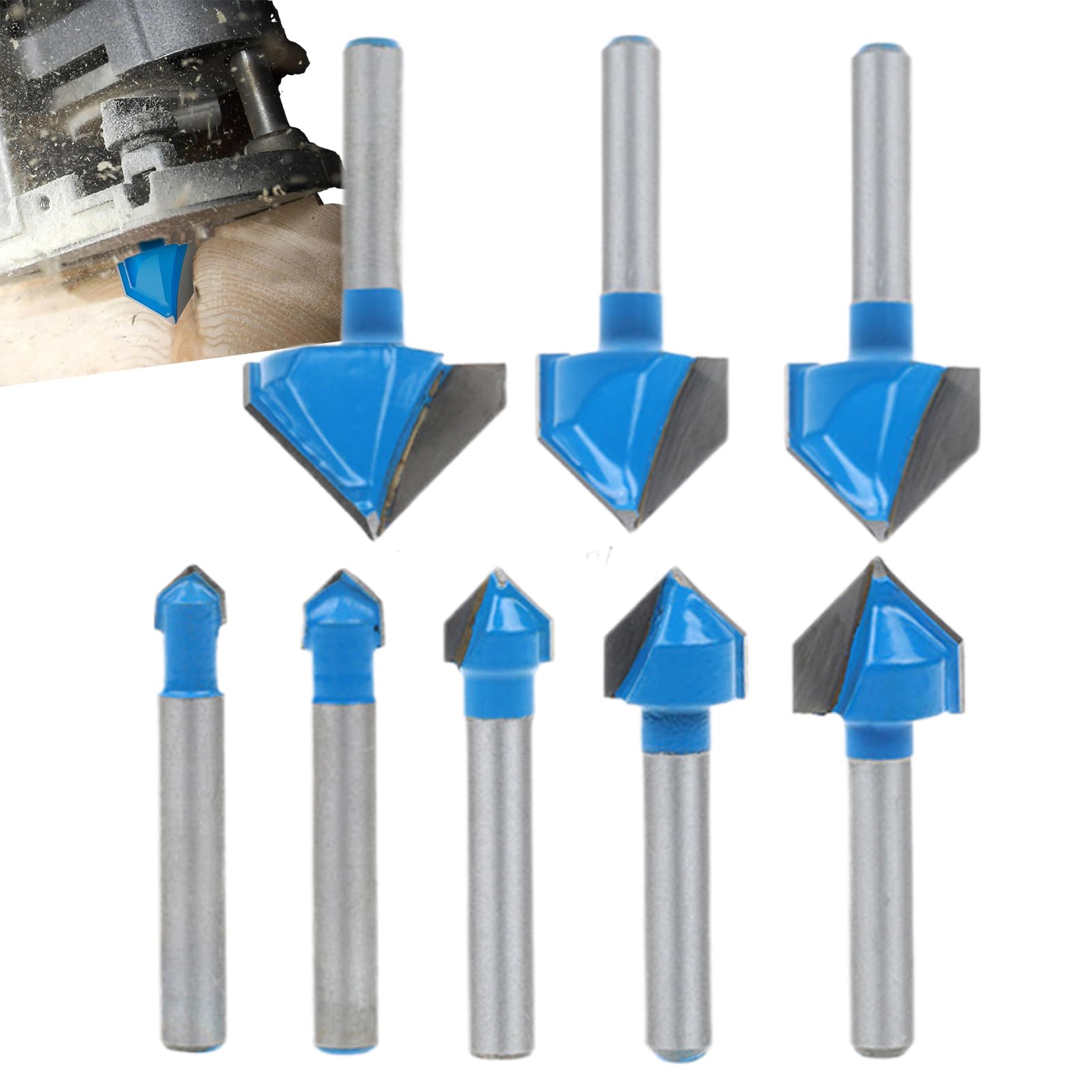 Fraise defonceuse queue 1/4 carbure tungstene durable pour rainurage - 8