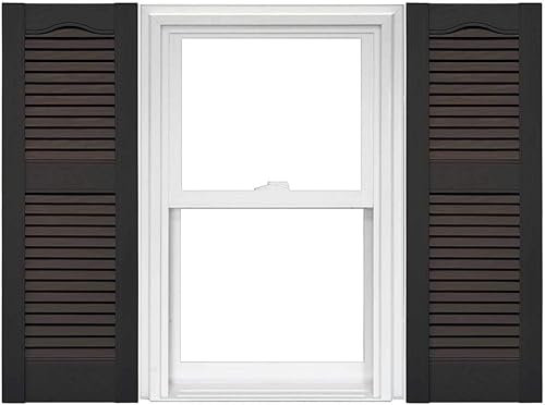 Miniatura 5 de Mid America Cathedral Open Louver - Persianas estándar de vinilo (1 par)