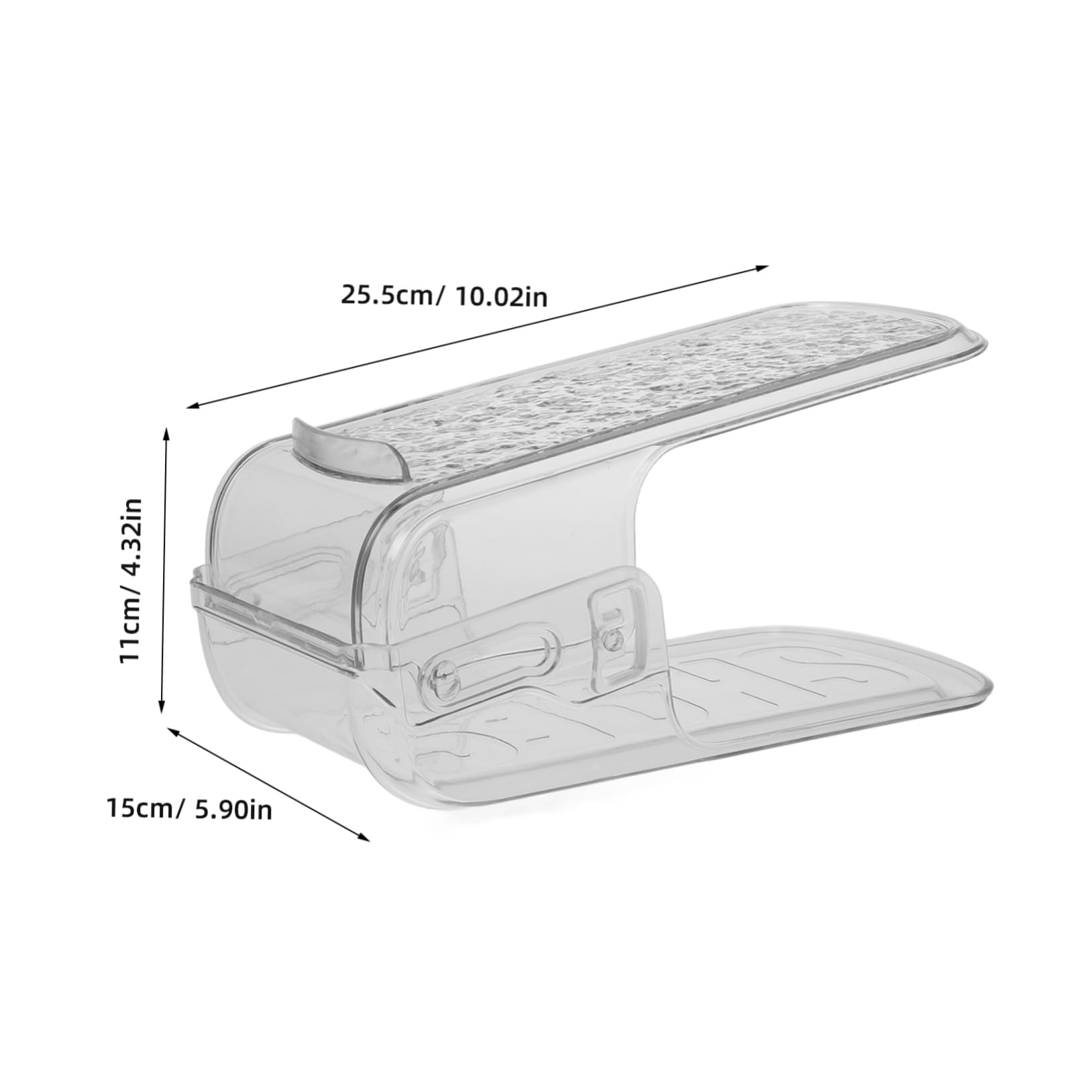 HEALLILY 2pcs Rack Organizer Space-Saving Shoe Slot Storage for Closet Flexible Design for Various Heights Transparent Slots