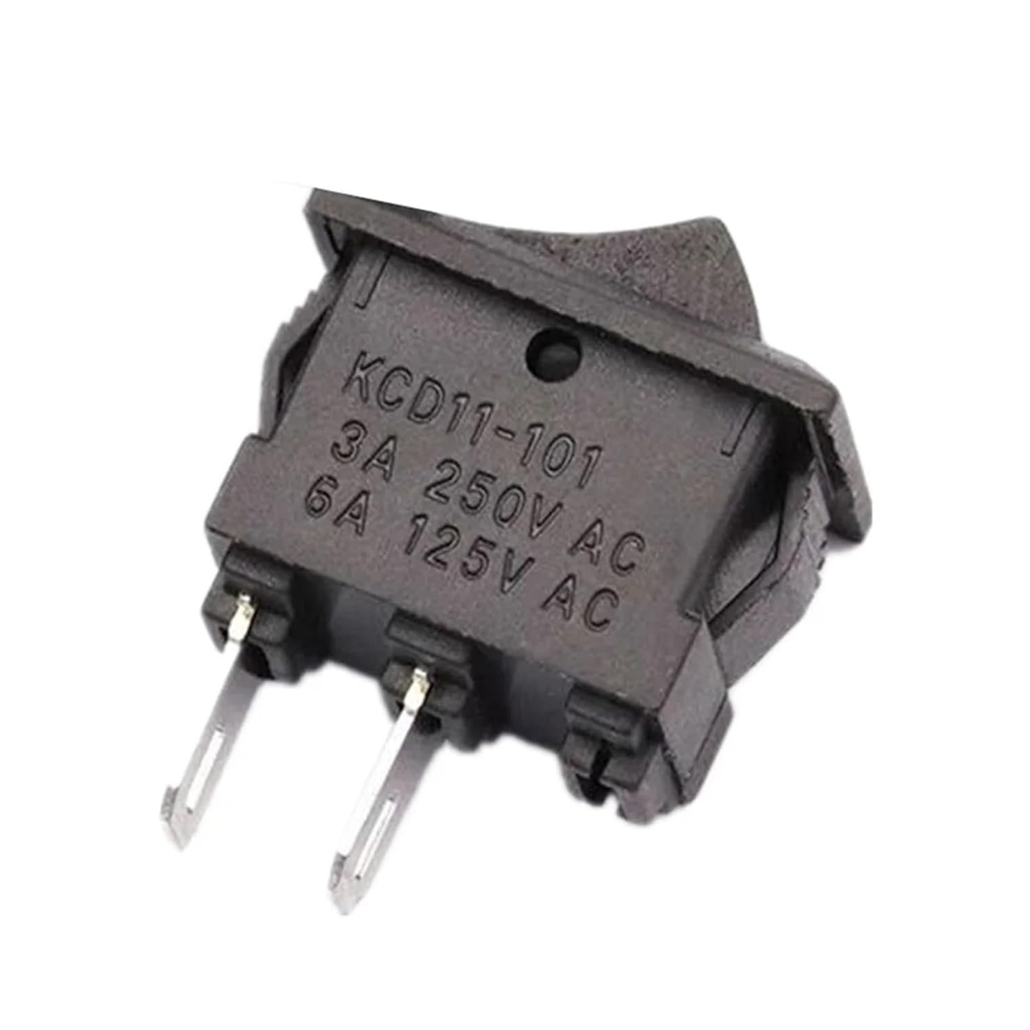 Push Button Switch 10x15mm 2Pin 3A 250V KCD1 Snap-in On/Off Boat Rocker Mini Black 100Pcs