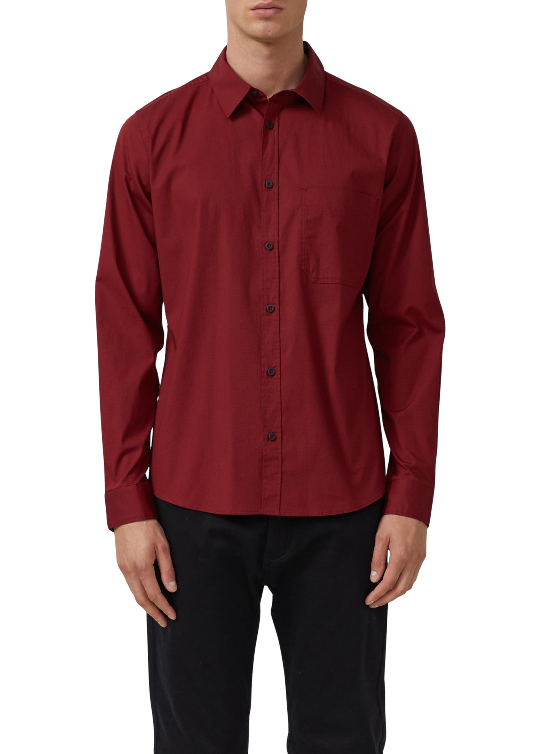 s.Oliver Slim Fit: Gemustertes Hemd mit Kentkragen