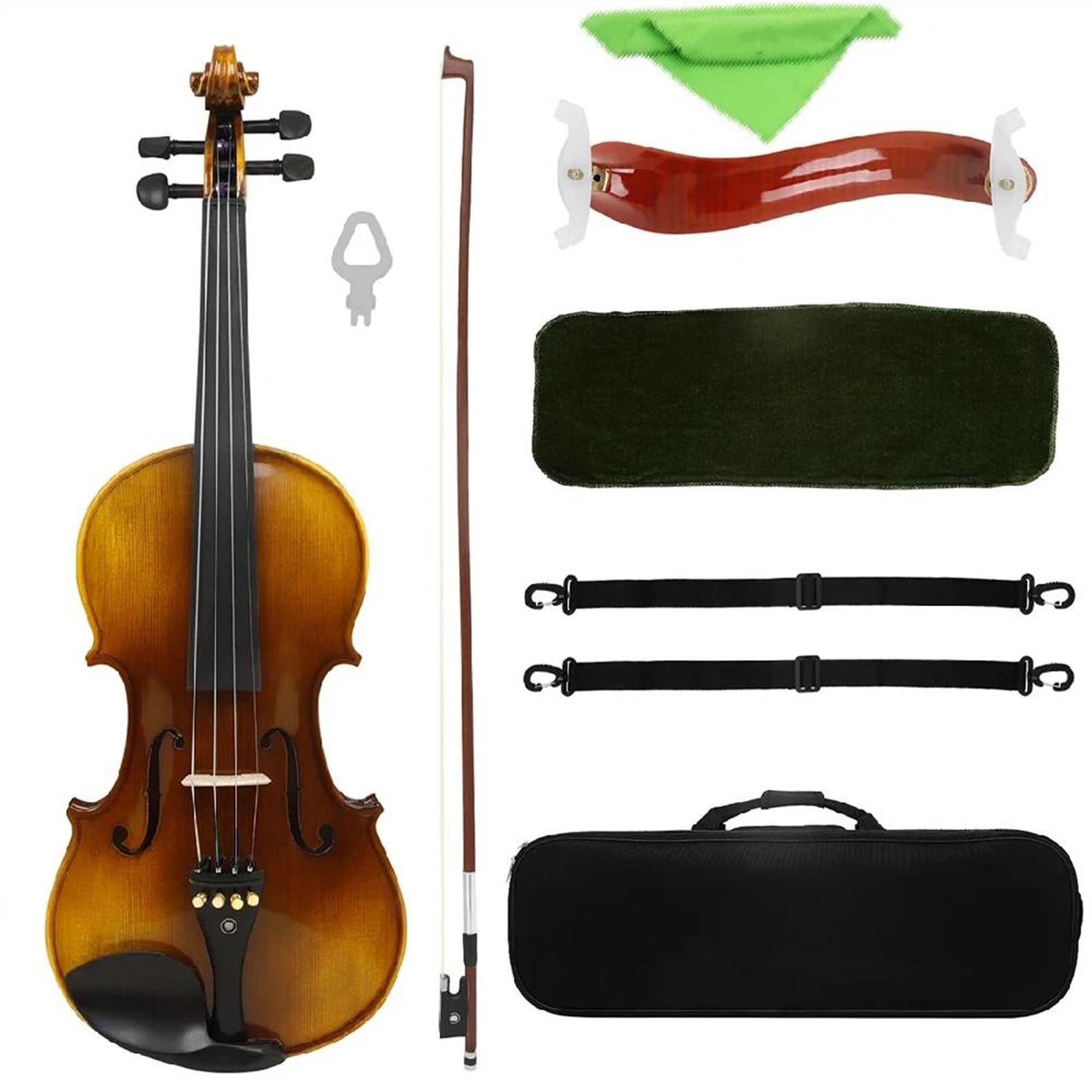 Violine 4/4 Violine Natürliche Akustische Violine Geige Im Retro-Stil Mit Koffer Bogen Schulterstütze Zubehör