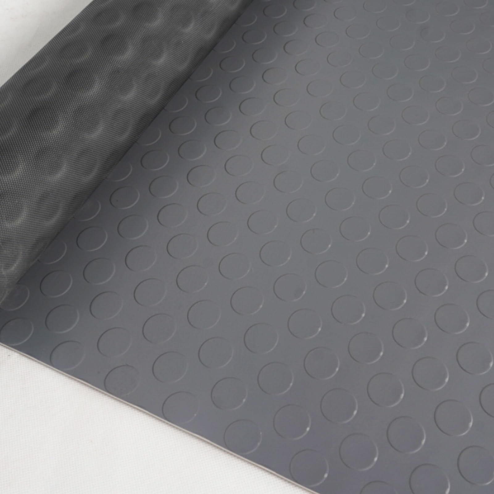 UrbanUp Gummimatte Gummibodenmatte mit Münzmuster, Farbige Garagenbodenrolle mit Anti-Rutsch-Effekt, Sicherheitsmatten für Küchen, Schützende Gummimatten, Zwingermatten(Gray,0.6x4m (1.7 x 13.1ft))