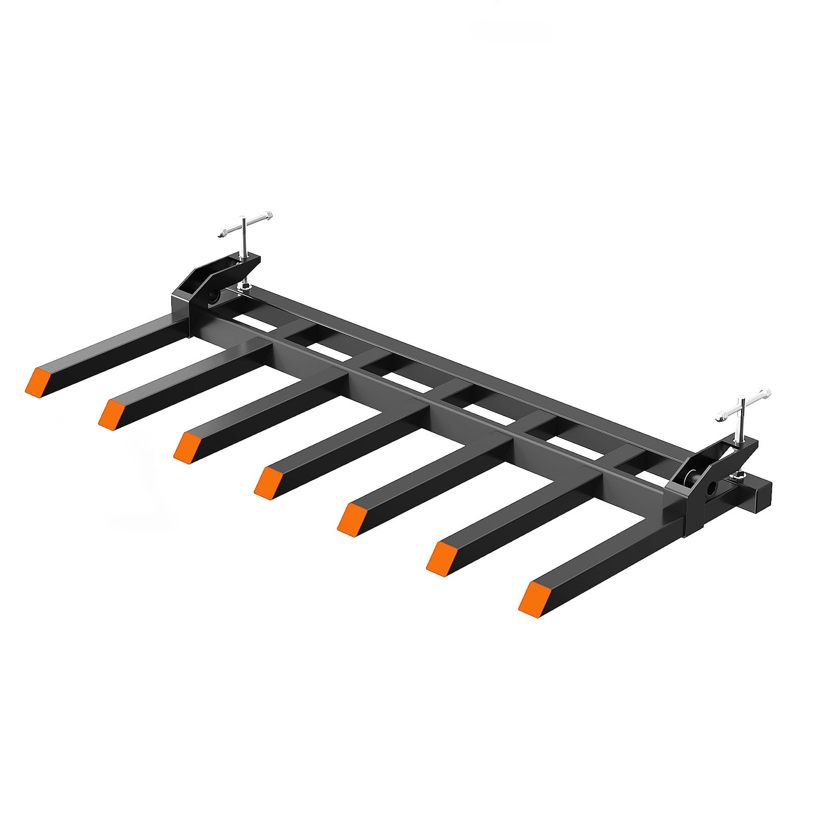 Garvee Clamp On Debris Forks to 68" Bucket, 5400lbs Capacity Heavy Duty Clamp, 1 fork is dent 