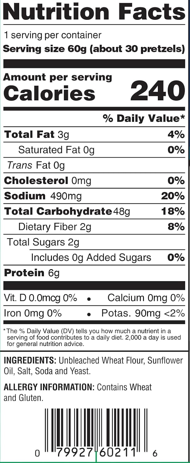 Unique Snacks Original Pretzel Shells, Delicious Homestyle Baked Snack Bag, Vegan, OU Kosher, and Non-GMO Food, No Artificial Flavor, 2 Oz. Bag, Pack of 12