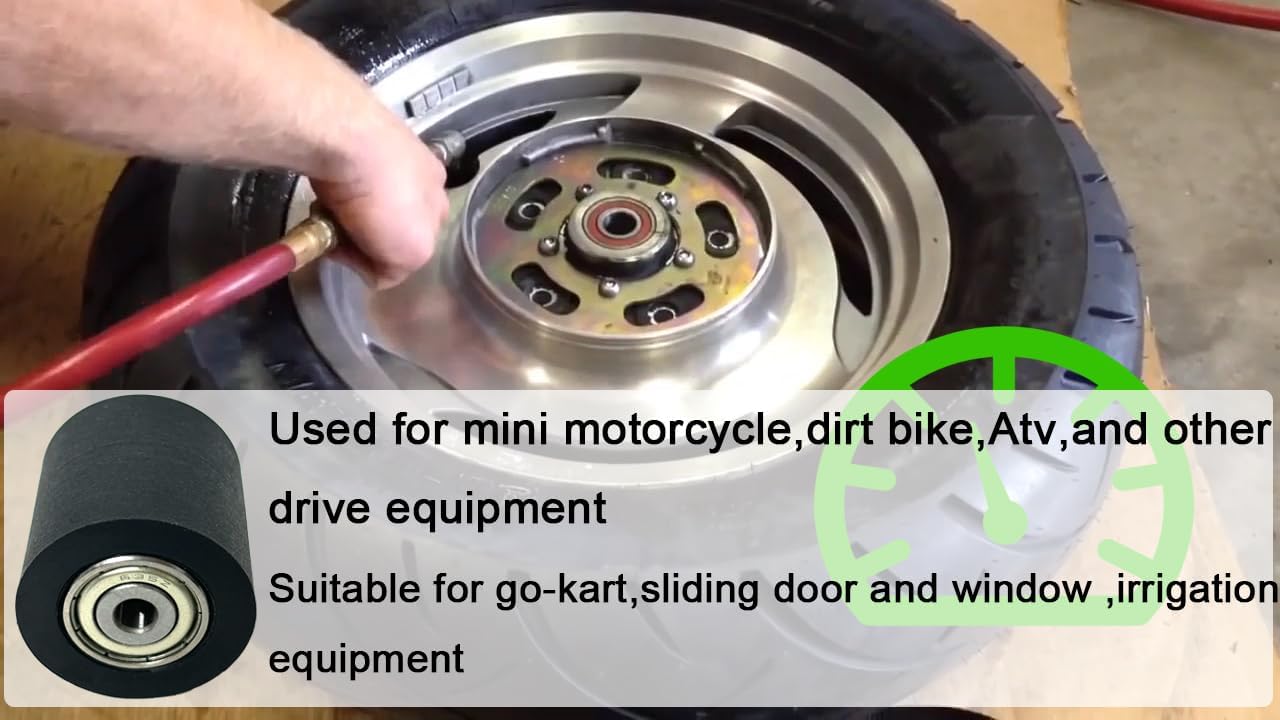 Mechanical Pulley Bearings,Roller Idler Bearing Pulley，Chain Pulley,Tensioner Pulley Guide,Suitable for Street Bikes and Motorcycles
