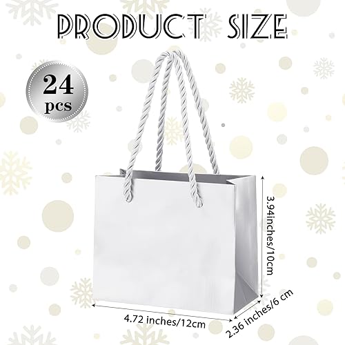 Miniatura 2 de Fainne 24 bolsas de regalo extra pequeñas, mini bolsas de regalo, bolsas de regalo con asas, bolsas para tarjetas de regalo para bodas, baby shower,