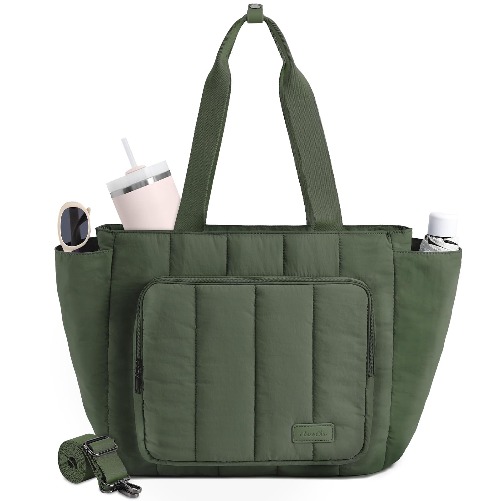 Chase Chic Bolso Mujer, Grande Tote Bag Puffer Bolsa Deporte Mujer Bolsos Acolchado Bandolera Shopper Viaje para Universidad