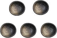 Vista 7 de Colias Wing Juego de 5 platos de porcelana multiusos de 3.5 pulgadas, estilo retro, color negro/marrón, con diseño elegante