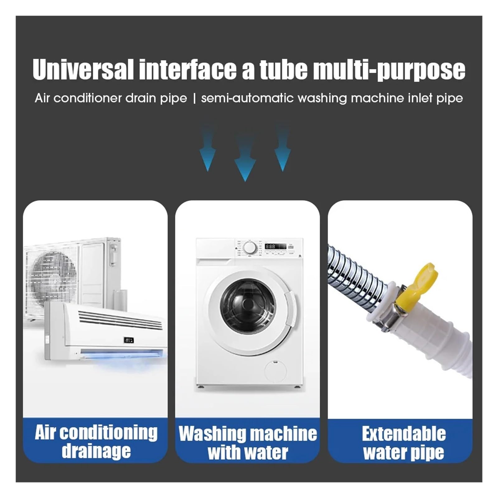 Tubo Di Scarico Prolunga, Compatibile Con Lavatrice, Condizionatore D'aria, Rubinetto, Lavatrice Semiautomatica(3m)