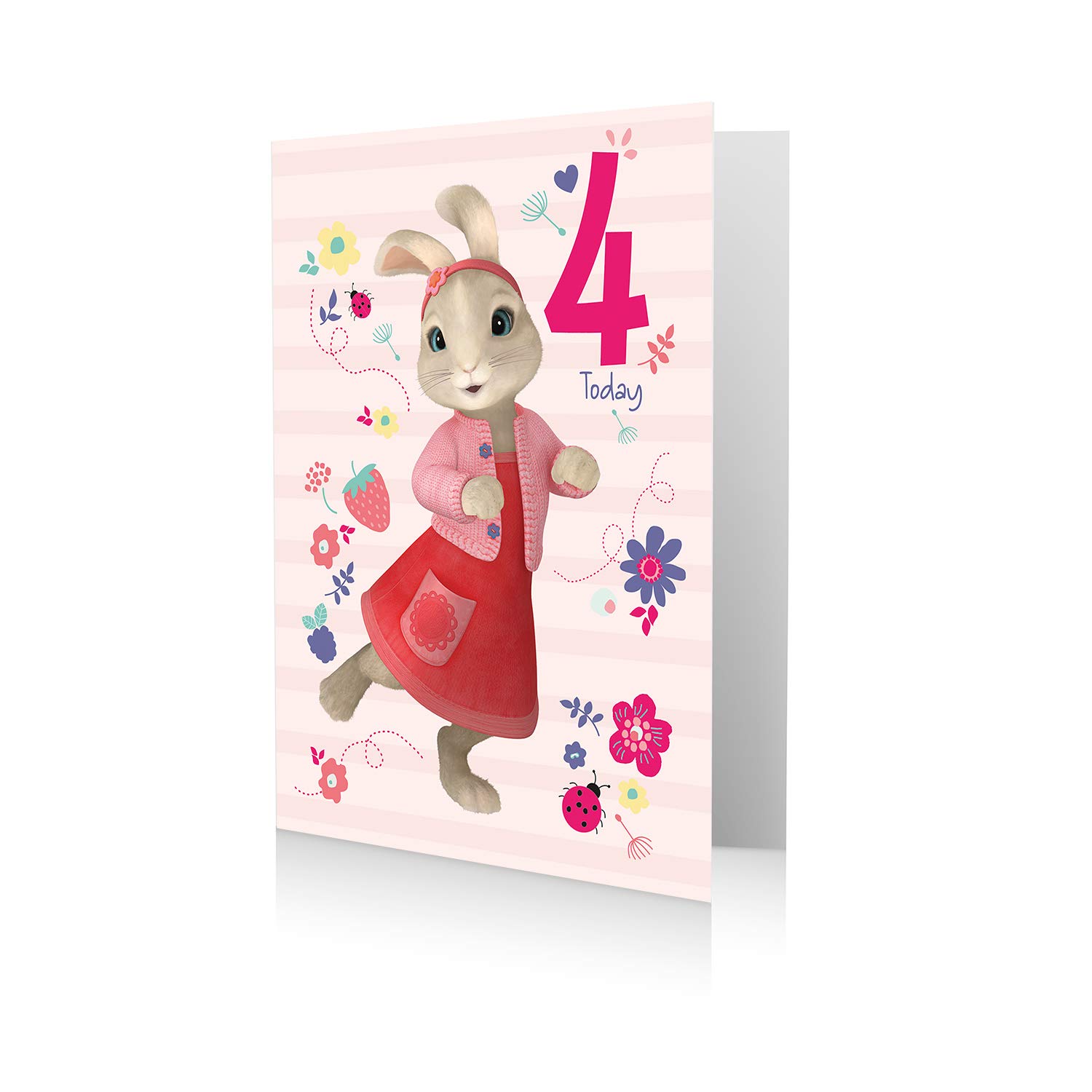 Danilo Promotions LTD Peter Rabbit Age 4 Birthday Card, 7 X 5