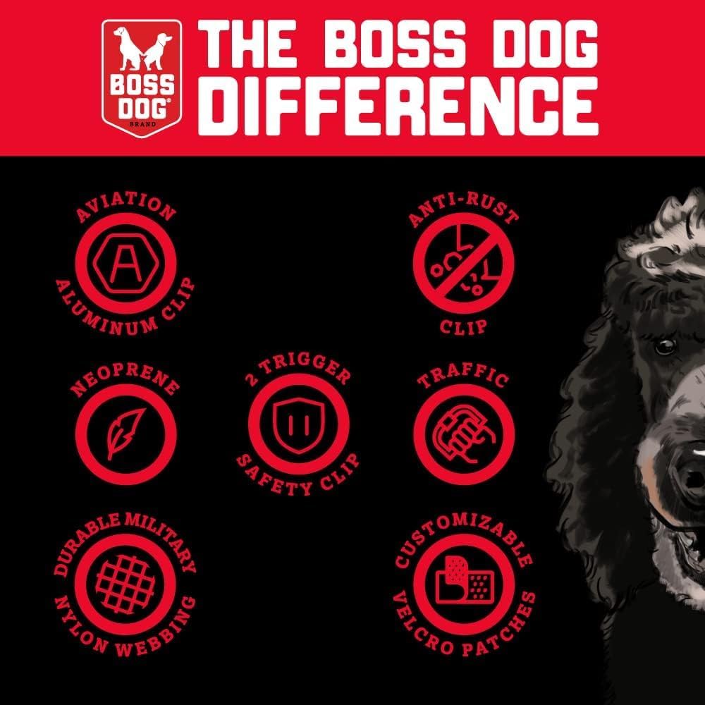 Boss Dog Tactical Leash, Black, 4 FT